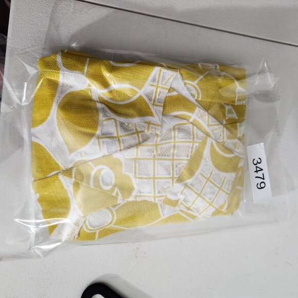 Dressbarn Dress Womens Size 6 Sleeveless Floral Lace Fit Flare Yellow White - Picture 12 of 12